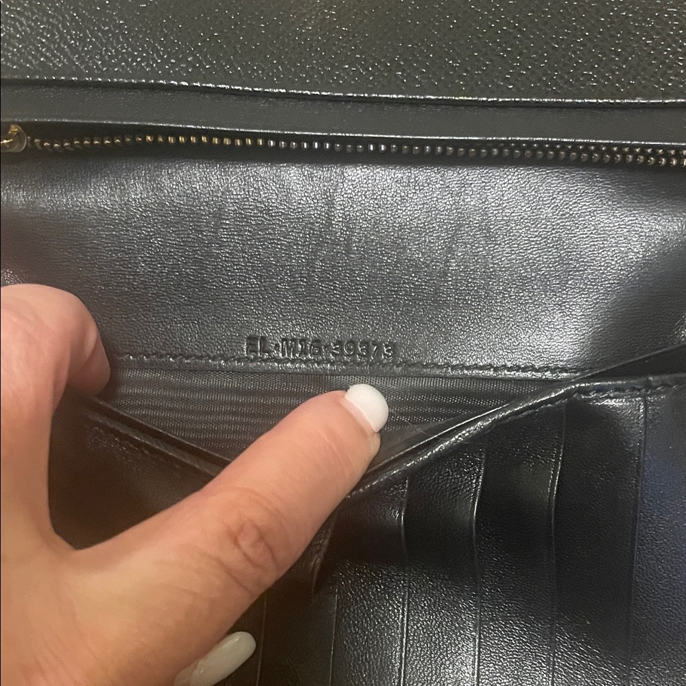 Bulgari Black Wallet with Gold Ring Detail - Picture 7 of 14